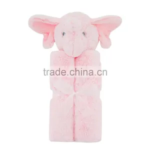 Retail Cheap Baby Product Coral Fleece Push Elephant Toy Baby Soft Blanket thumbnail-1