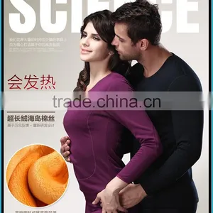Couples Heated Thermal Underwear Thick Double Layer Merino Wool Polartec Thermal Underwear Knee Support Thermo Underwear thumbnail-1