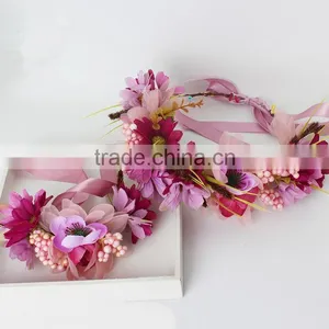 2017 Hot Sale Fashion Baby Girl Lace Flower Hair Band Fancy Hair Accessories thumbnail-5