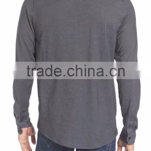 Solid Grey Men's Anti-wrinkle Horse Riding Shirt Made by Top Designers thumbnail-2