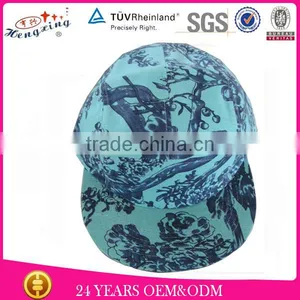 2014 Best Selling 100% Cotton Printed Pattern Very Cheap 5 Panel Cap thumbnail-1