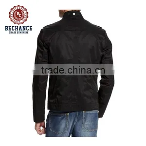 PQ291 Black Nylon Windbreaker Jacket thumbnail-2