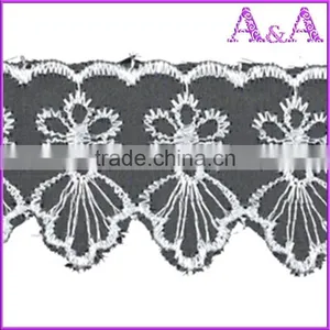 White Beaded Organza Lace Sequin Embroidery Lace For Elegant Woman thumbnail-6