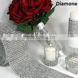 Diamond Rhinestone Ribbon 4.6INCHx10 YARDS-for Wedding Decorations/Party/Home Decor thumbnail-5