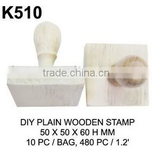 CARVING (K510) DIY PLAIN WOODEN STAMP thumbnail-1