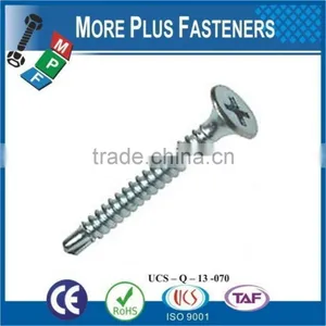 Made In Taiwan BDS Thread Type Countersunk Flat Head Cross Recessed Phillips Flat Head Self Drilling Screw thumbnail-4