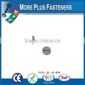 Made in Taiwan High Quality Stainless Steel Machine Screw Flat Head Screw Slotted Screw thumbnail-6