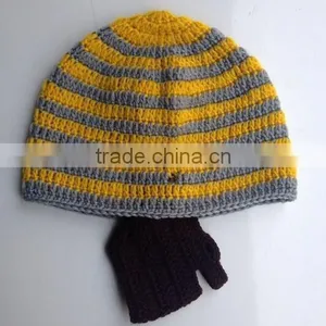 100% Acrylic Funny Knitted Men's Winter Ski Face Mask Beard Beanie Hat thumbnail-2