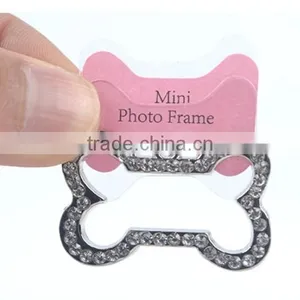 Pet ID Tags Card Personalized Photo Frame Puppy Rhinestone Bone Heart Star Jewelry thumbnail-2