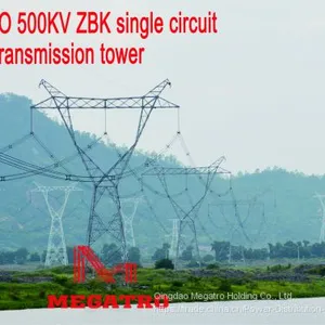 MEGATRO 500KV 5A3 ZBK Single Circuit Tangent Transmission Tower thumbnail-1