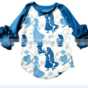 Boutique Girls Raglan T-shirt Print a Dance Princess Let Your Baby Look Princess Wholesale Shirt thumbnail-3