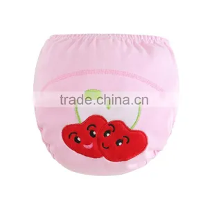 Lovely Animal Design 3 Layers Printed Embroidered Waterproof Pure Cotton Baby Diaper thumbnail-3