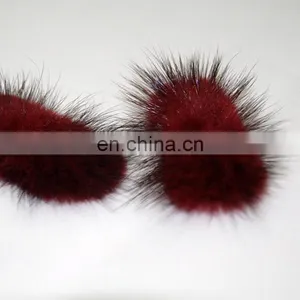 Handmade Real Fur Decoration Wholesale Genuine Fur Bowknot for Girl thumbnail-5