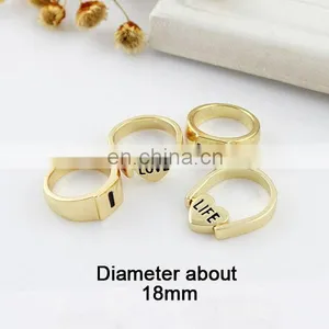I Love My Life Rings 4 Piece 18mm Ring Set thumbnail-2