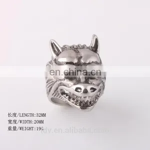 Latest Design High Quality Hollow Wolf Stainless Steel Ring thumbnail-1