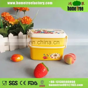 220ml 2 Compartments Plastic Food Container Rectangular With Lid thumbnail-1