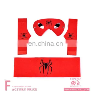 Red Polyester Kids Halloween Witch Party Cape Set thumbnail-1