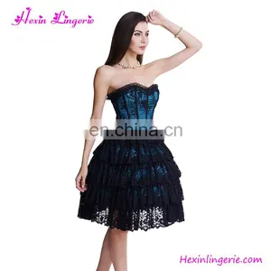 Fast Shipping Lace Strapless Body Shaper Dress Corset Sexy thumbnail-4