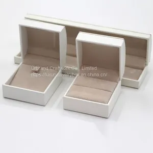 Plastic Jewelry Box for Fashion Brand Jewelry, Plastic Box Covered With White PU Outside ​and Velvet Paper Inside thumbnail-3