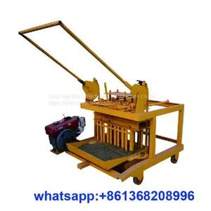 QMR4-45 Small Diesel Engine Mobile Egg Laying Concrete Brick Making Machine Price in China thumbnail-2