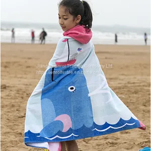 100% Cotton Children's Hooded Beach Towel Hot-sale in Amazon thumbnail-3