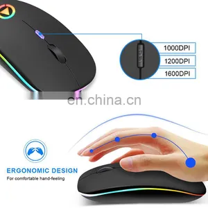 Factory Price for 2.4G Wireless Keyboard and Mouse Computer Silent LED Backlit Ergonomic Rechargeable Gaming Mouse Keyboard thumbnail-4