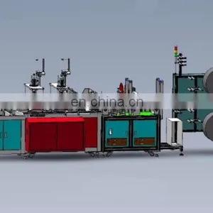 High Speed Fully Automatic FFP2/FFP3 N95 Face Mask Machine For Folding Mask Making Machine thumbnail-5