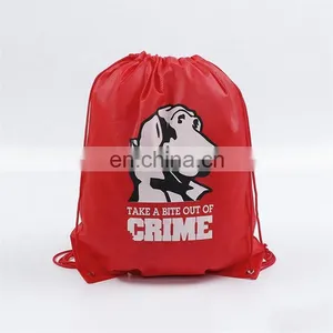 Drawstring Bag Non Woven Backpack Custom Printed Eco Friendly for Kids thumbnail-4