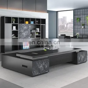 Luxury Office Furniture Modern Wood Ceo Workstation Computer Table Wooden High Tech Manager Executive Office Desks With Drawer thumbnail-1