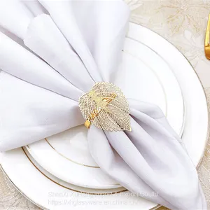 Gold Napkin Rings Vintage Wedding Party Favor Holder for Dinning Table thumbnail-3