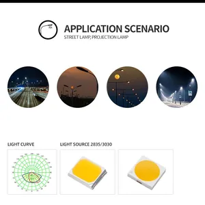 Hongzhu 50X50mm Outdoor Light Lens 5050 PC 12 In 1 Led Outdoor Lighting Street Light Lens thumbnail-4