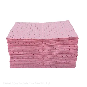 Pink Color Perforated Chemical Spill Absorbent Sheet Pads For Laboratory thumbnail-3