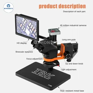 TBK 701 48MP Industrial Microscope Set for Motherboard BGA SMD Soldering thumbnail-5