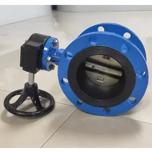 D341X PN16 Cast Steel WCB Ductile Iron GGG50 Butterfly Valve Double Eccentric Electric Flange Butterfly Valve thumbnail-4