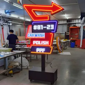 Business Led Letters Light Box Pylon Sign Pylon Sign Standing Pillar Board Advertising Led Pylon Sign thumbnail-5