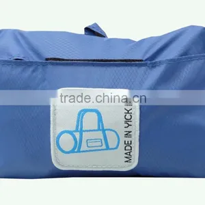 Convenience Diamond Nylon Blue Foldable Duffel Bag thumbnail-2