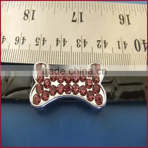 10MM Diy Jewellery Accessories Colorful Rhinestone Bone Slide Charm thumbnail-6