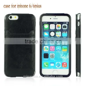 2015 New Product Manufacturer Leather Case With Cards Slots Compatible Brand for Apple Iphone 6 4.7" Iphone6 thumbnail-1