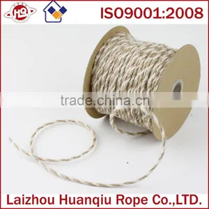 2.5mm 2 Ply Twisted Ivory and Natural Jute Twine 25yard thumbnail-1