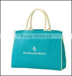 Sky Blue Color Jute Bag thumbnail-1