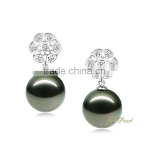 18k Gold Snowflake Shape Wholesale Pearl Earring Settings thumbnail-1
