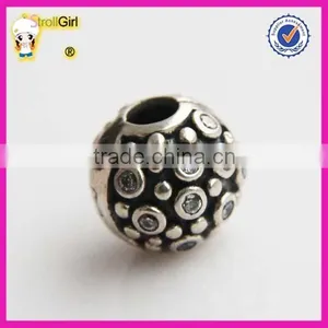 Lamp Work 925 Sterling Silver Clasp Beads Flower Charm Beads thumbnail-3
