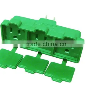 3 Outlet Grounding Adapter With Cover thumbnail-1