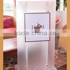 GH-YZ#040#6 Clear Acrylic White High Glossy Desk thumbnail-1