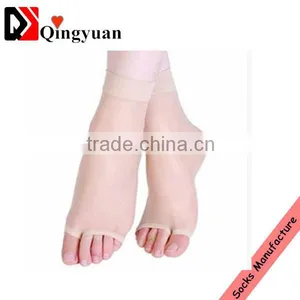 Lady`s Cozy Toe Open Silk Socks thumbnail-1