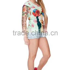 Brand New Custom 3D Printing Hipster Girl Fabric Rock T-shirt thumbnail-4