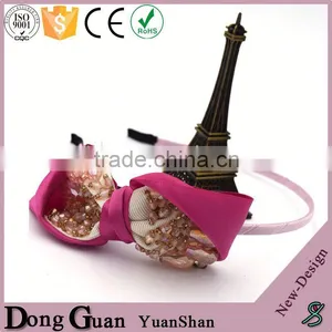 2016 New Design Baby Girl Flower Hair Band Metal Ring Feather Party Sinamay Fascinators thumbnail-2