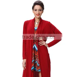 Fahion Side Vents Detail Long Sleeves Red Color Top For Girls thumbnail-4