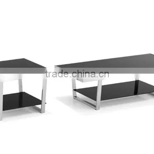 CT-07ET-07coffee Table in Glass Table Top Stainless Steel Tea Table End Tables thumbnail-2