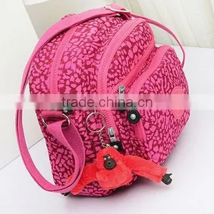 Wholesale Pink Cottton Fancy Cotton Shoulder Bags With Multi Pockets thumbnail-2